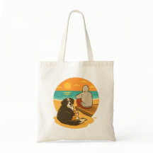 Bernese Berghond Sunset Beach Gezelschap