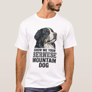 Bernese Berghond Vintage Gravure Shirt Ontwerp