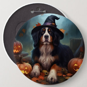 Bernese Bergpompoenen Halloween Griezelen Ronde Button 6,0 Cm