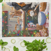 Bernese Bergvakantie Bakken: Festive Kerstmis Theedoek (Gevouwen)