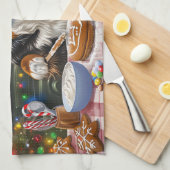Bernese Bergvakantie Bakken: Festive Kerstmis Theedoek (Quarter Fold)