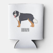 Bernese cartoon van berghond blikjeskoeler (Voorkant)