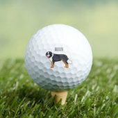 Bernese cartoon van berghond golfballen (Insitu Shirt)