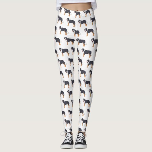 Bernese cartoon van berghond leggings (Voorkant)