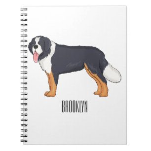 Bernese cartoon van berghond notitieboek