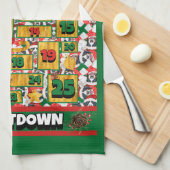 Bernese Countdown Kerstmis Advent Calendar Dog Theedoek (Quarter Fold)