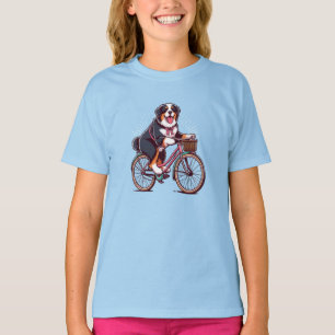 Bernese Hond Biker, Berner cruiser fiets avontuur T-shirt