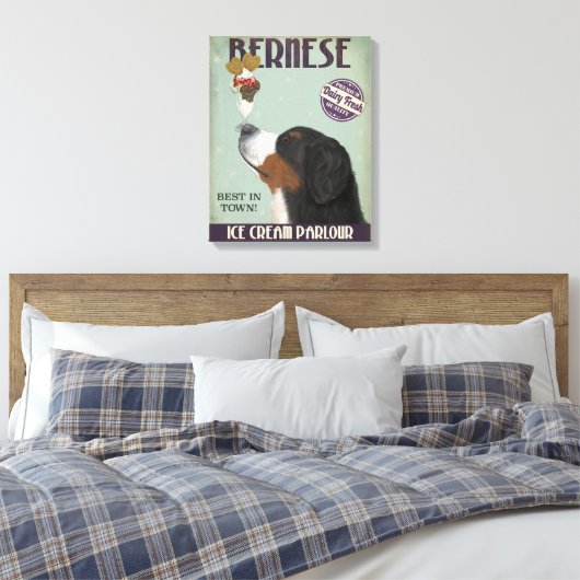 Bernese Ice Cream Canvas Afdruk (Insitu (Slaapkamer))