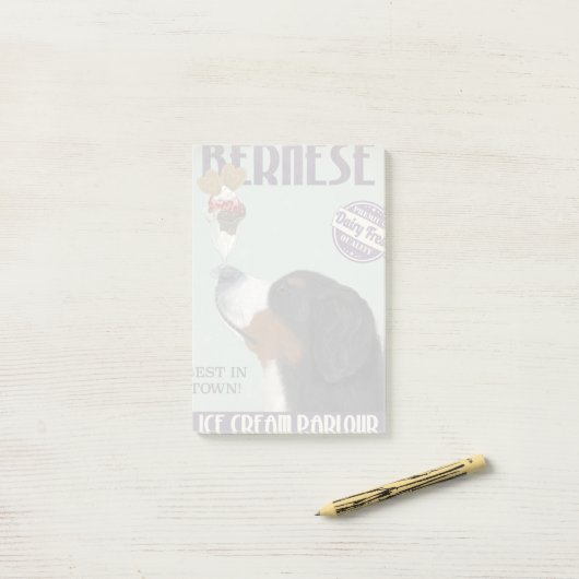 Bernese Ice Cream Post-it® Notes (Op bureau)