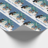 Bernese Leonberger Great Pyrenees Kerstmis  Cadeaupapier (Hoek)