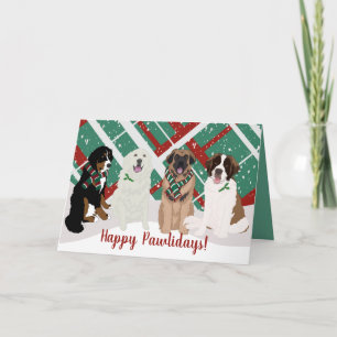 Bernese Leonberger Great Pyrenees Kerstmis Kaart
