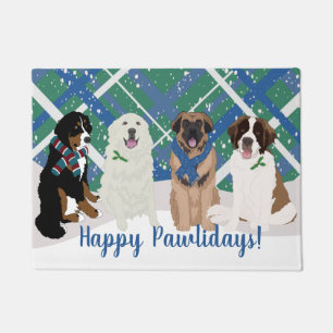 Bernese Leonberger Pyrenees St Bernard Kerstmis Deurmat