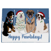 Bernese Leonberger Pyrenees St Bernard Kerstmis Groot Cadeauzakje (Voorkant)