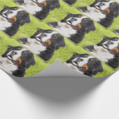 Bernese moundog cadeaupapier (Hoek)