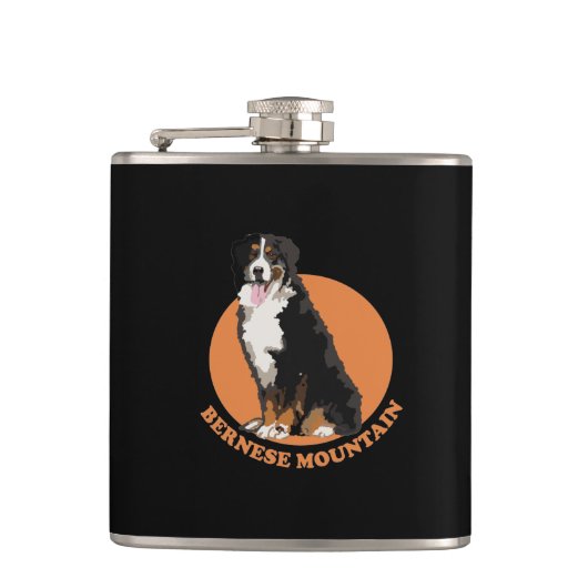 Bernese moundog heupfles (Voorkant)