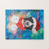 Bernese Mountain Breed Dog Kerstmis Legpuzzel (Horizontaal)