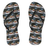 Bernese Mountain Caravan Kerstavontuur Teenslippers (Voetbed)