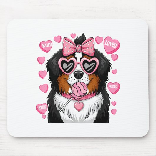 Bernese Mountain Coquette Dog Pet Lover Owner  Muismat (Voorkant)