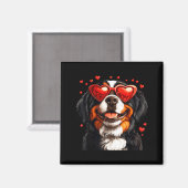 Bernese Mountain Cute Berner Dog Lover Valentines Magneet (Voorkant / Achterkant)