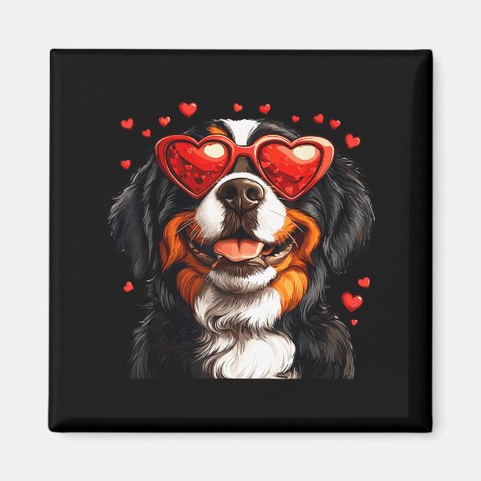 Bernese Mountain Cute Berner Dog Lover Valentines Magneet (Voorkant)