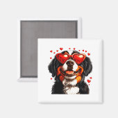 Bernese Mountain Cute Berner Dog Lover Valentines  Magneet (Voorkant / Achterkant)