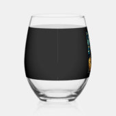 Bernese Mountain Cute Dog Halloween Jack O Lantern Wijnglas Zonder Voet (Rechts)