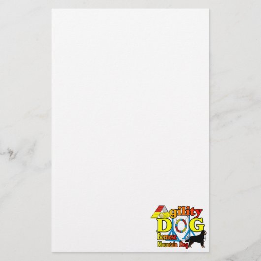 Bernese Mountain Dog Agility Briefpapier (Voorkant)