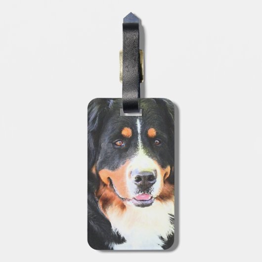 Bernese Mountain Dog Bagagelabel (Achterkant verticaal)