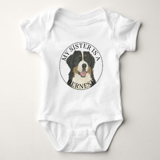 Bernese Mountain Dog Big Sister Romper (Voorkant)