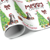 Bernese Mountain Dog, Bird and Kerstmis Cadeaupapier (Rol Hoek)