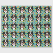Bernese Mountain Dog Birthday Cadeaupapier (Vlak)