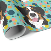 Bernese Mountain Dog Birthday Cadeaupapier (Rol Hoek)