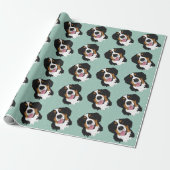 Bernese Mountain Dog Birthday Cadeaupapier (Uitgerold)