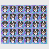 Bernese Mountain Dog Birthday  Cadeaupapier (Vlak)
