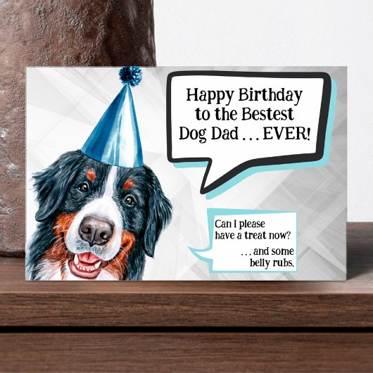 Bernese Mountain Dog Birthday Card Kaart