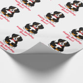 Bernese Mountain Dog Bow Stropdas Birthday  Cadeaupapier (Hoek)