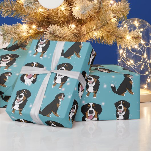 Bernese Mountain Dog Cadeaupapier (Feestdagen)