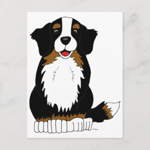 Bernese Mountain Dog Cartoon Briefkaart