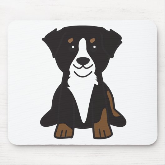 Bernese Mountain Dog Cartoon Muismat (Voorkant)