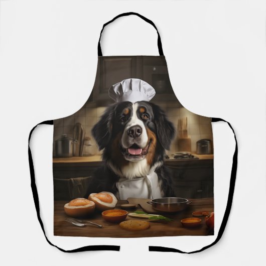 Bernese Mountain Dog Chef Schort (Voorkant)
