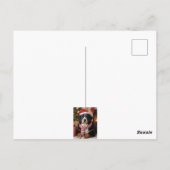 Bernese Mountain Dog Christmas Briefkaart (Achterkant)