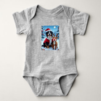 Bernese Mountain Dog Christmas Romper