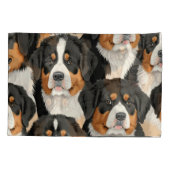 Bernese Mountain Dog Decorative Seamless Pattern Kussensloop (Achterkant)