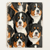 Bernese Mountain Dog Decorative Seamless Pattern Planner (Voorkant)
