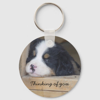 Bernese Mountain Dog - Denking of you key chain Sleutelhanger