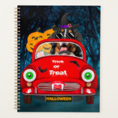 Bernese Mountain Dog Driving Car Scary Halloween Planner (Voorkant)