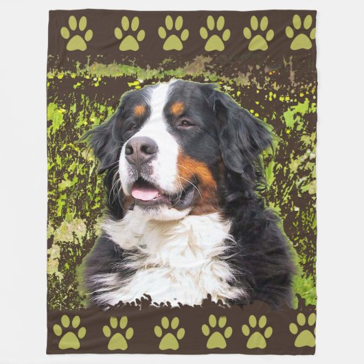 Bernese Mountain Dog fleece deken (Voorkant)