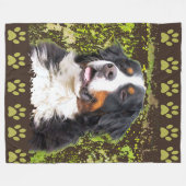 Bernese Mountain Dog fleece deken (Voorkant (Horizontaal))