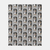 Bernese Mountain Dog Fleece Deken (Voorkant)