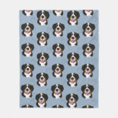 Bernese Mountain Dog Fleece Deken (Voorkant)
